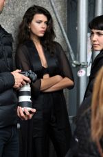 GEORGIA FOWLER on the Set of a Photoshoot in New York 04/30/2019