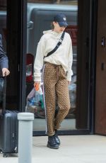 GIGI HADID in a Burberry Pants Out in New York 05/28/2019