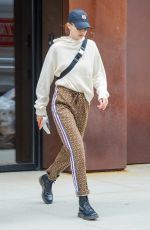 GIGI HADID in a Burberry Pants Out in New York 05/28/2019