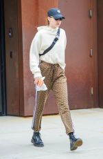 GIGI HADID in a Burberry Pants Out in New York 05/28/2019