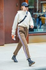 GIGI HADID in a Burberry Pants Out in New York 05/28/2019