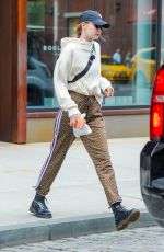 GIGI HADID in a Burberry Pants Out in New York 05/28/2019