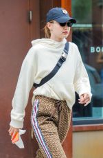 GIGI HADID in a Burberry Pants Out in New York 05/28/2019