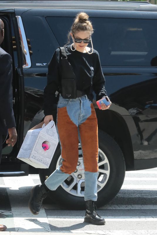 GIGI HADID Out Shopping in New York 05/02/2019