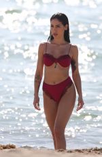 GIULIA DE LELLIS in Bikini on the Beach in Miami 04/29/2019