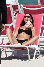 GIULIA DE LELLIS in Bikini on the Beach in Miami 04/29/2019