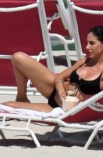 GIULIA DE LELLIS in Bikini on the Beach in Miami 04/29/2019
