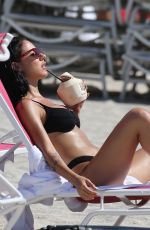 GIULIA DE LELLIS in Bikini on the Beach in Miami 04/29/2019