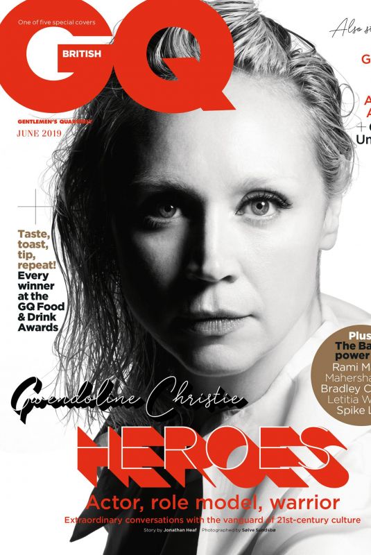 GWENDOLINE CHRISTIE on the Cover of GQ Magazine, UK June 2019