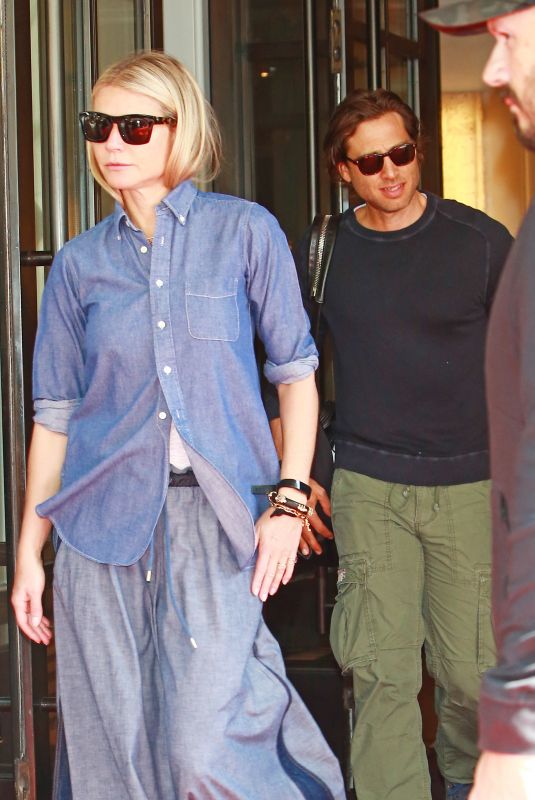 GWYNETH PALTROW and Brad Falchuk Leaves Mark Hotel in New York 05/07/2019