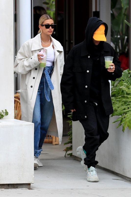HAILEY and Justin BIEBER Leaves Cha Cha Matcha in West Hollywood 05/23/2019