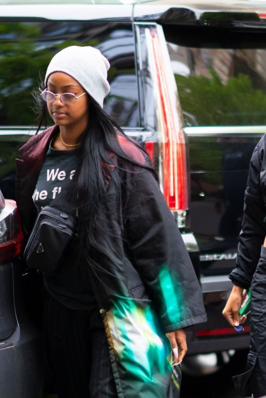 HAILEY BALDWIN and JUSTINE SKYE Out for Lunch in New York 04/30/2019