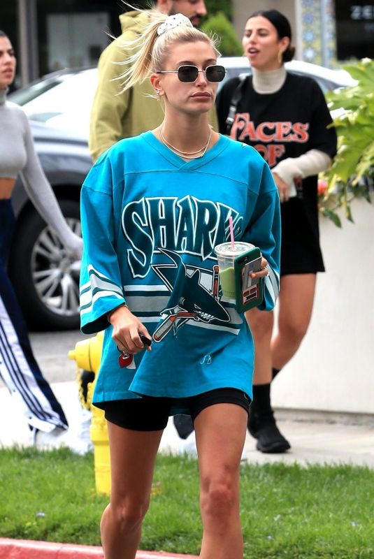 HAILEY BIEBER at Cha Cha Matcha in West Hollywood 05/18/2019
