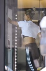 HAILEY BIEBER Working Out at Dogpound Gym in Los Angeles 05/23/2019