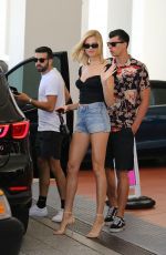 HAILEY CLAUSON in Denim Shorts Out in Miami 05/11/2019