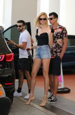 HAILEY CLAUSON in Denim Shorts Out in Miami 05/11/2019