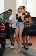 HAILEY CLAUSON in Denim Shorts Out in Miami 05/11/2019