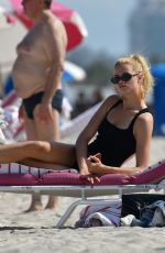 HAILEY CLAUSON in Swimsuit at a Beach in Miami 05/09/2019