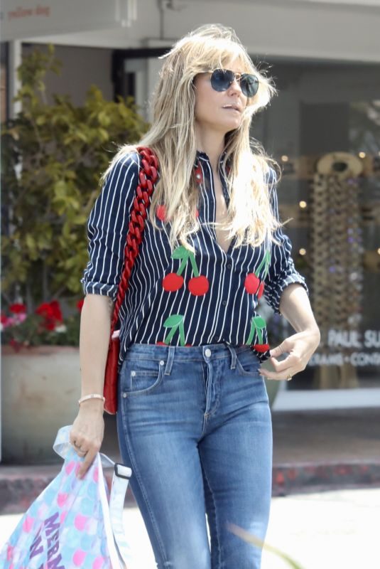 HEIDI KLUM in Denim Out Shopping in Beverly Hills 05/01/2019