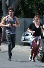 HILARY DUFF and Matthew Koma Out Jogging in Los Angeles 05/31/2019