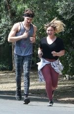 HILARY DUFF and Matthew Koma Out Jogging in Los Angeles 05/31/2019