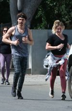 HILARY DUFF and Matthew Koma Out Jogging in Los Angeles 05/31/2019