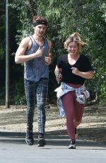HILARY DUFF and Matthew Koma Out Jogging in Los Angeles 05/31/2019