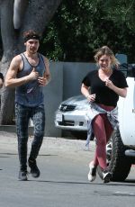 HILARY DUFF and Matthew Koma Out Jogging in Los Angeles 05/31/2019