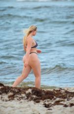 ISKRA LAWRENCE in Bikini on the Beach in Miami 05/11/2019