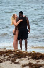 ISKRA LAWRENCE in Bikini on the Beach in Miami 05/11/2019