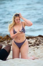 ISKRA LAWRENCE in Bikini on the Beach in Miami 05/11/2019