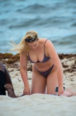 ISKRA LAWRENCE in Bikini on the Beach in Miami 05/11/2019