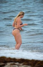 ISKRA LAWRENCE in Bikini on the Beach in Miami 05/11/2019