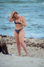 ISKRA LAWRENCE in Bikini on the Beach in Miami 05/11/2019