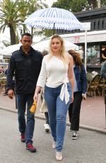ISKRA LAWRENCE Out on Croisette at Cannes Film Festival 05/19/2019