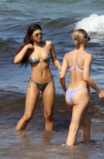 JASMINE SANDERS and DANIELLE HERRINGTON in Bikinis at a Beach in Miami 05/10/2019