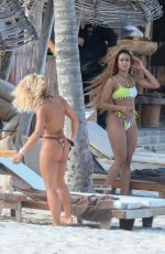 JENA FRUMES and JILLY ANAIS in Bikinis at a Beach in Tulum 05/01/2019