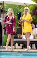 JENNIE GARTH and TORI SPELLING on the Set of Beverly Hills 90210 in Vancouver 05/29/2019