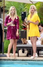JENNIE GARTH and TORI SPELLING on the Set of Beverly Hills 90210 in Vancouver 05/29/2019