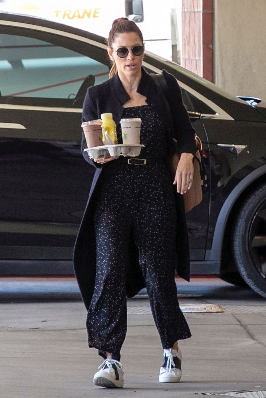 JESSICA BIEL Arrives at a Children