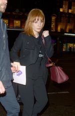 JESSICA CHASTAIN Arrives at Her Hotel in London 05/24/2019