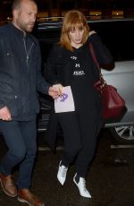 JESSICA CHASTAIN Arrives at Her Hotel in London 05/24/2019