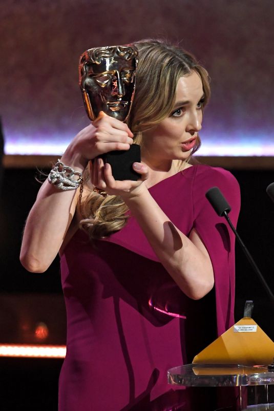 JODIE COMER Wins Leading Actress at Bafta Television Awards in London 05/12/2019