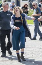 JODIE WHITTAKER on the Set of Dr Who in Gloucester 05/23/2019
