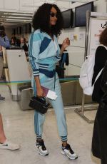 JOURDAN DUNN Arrives at Airport in Nice 05/26/2019