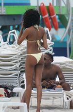 JOURDAN DUNN in Bikini at a Beach in Miami 05/12/2019