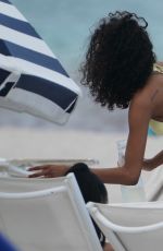 JOURDAN DUNN in Bikini at a Beach in Miami 05/12/2019