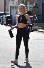 JULIANNE HOUGH in Tights Leaves a Gym in Studio City 05/29/2019