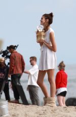 KAIA GERBER at a Photoshoot for Marc Jacobs Daisy Perfume in Malibu 05/08/2019