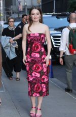 KAITLYN DEVER Arrives at Late Show with Stephen Colbert in New York 05/22/2019